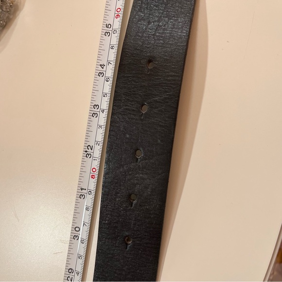 Betsey Johnson 1990 Y2K Vintage Black Leather Studded Goth Victorian Heart Belt - Picture 16 of 17